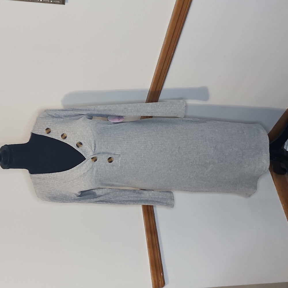 Long sleeved ribbed dress